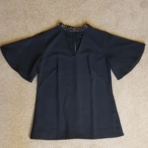 Ann Taylor jewel collar shirt